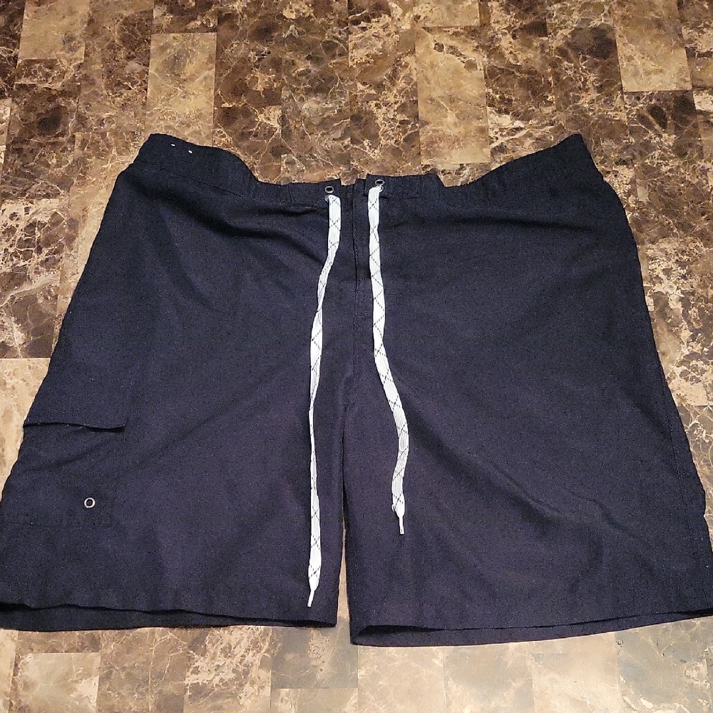Black Men's Swim Shorts with Drawstring